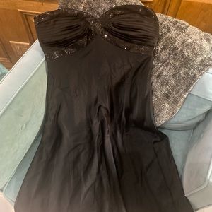 Calvin Klein Black Slip Dress with Sequin